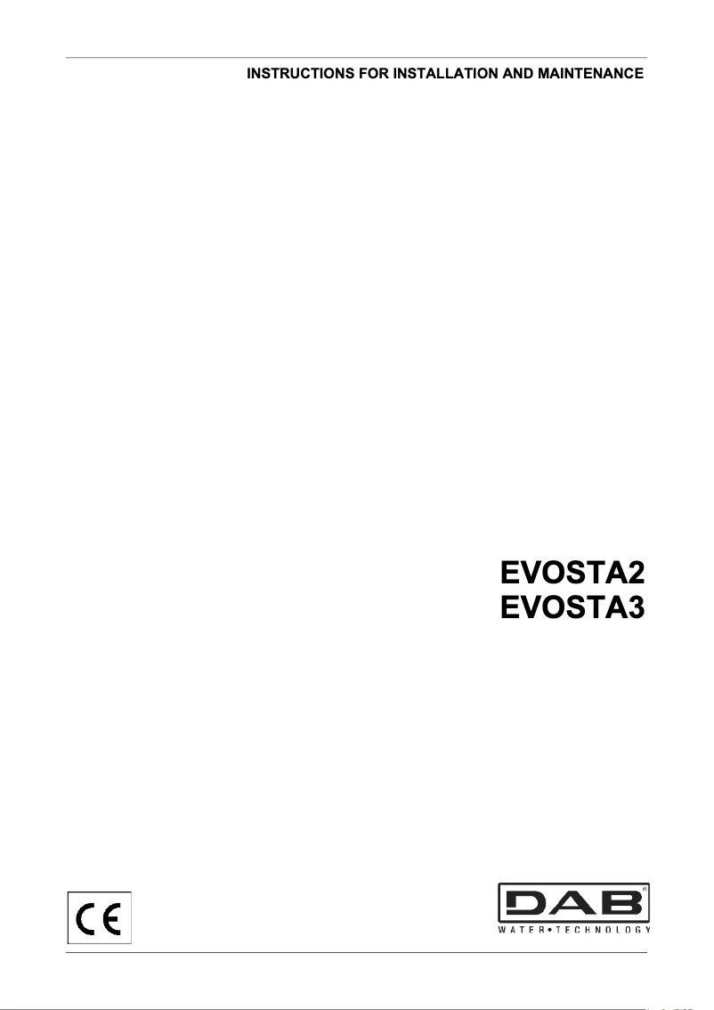 Page n°1 - Manuel utilisateur DAB Evosta 3 8M 80/180