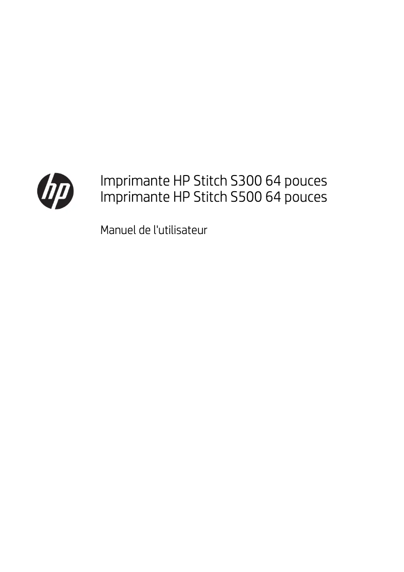 Page 1 de la notice Manuel utilisateur HP Stitch S300