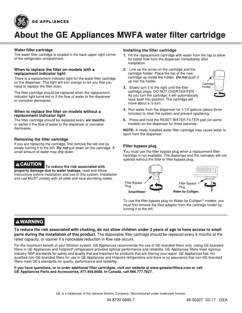Image de la première page du manuel de l'appareil MWFA3PK