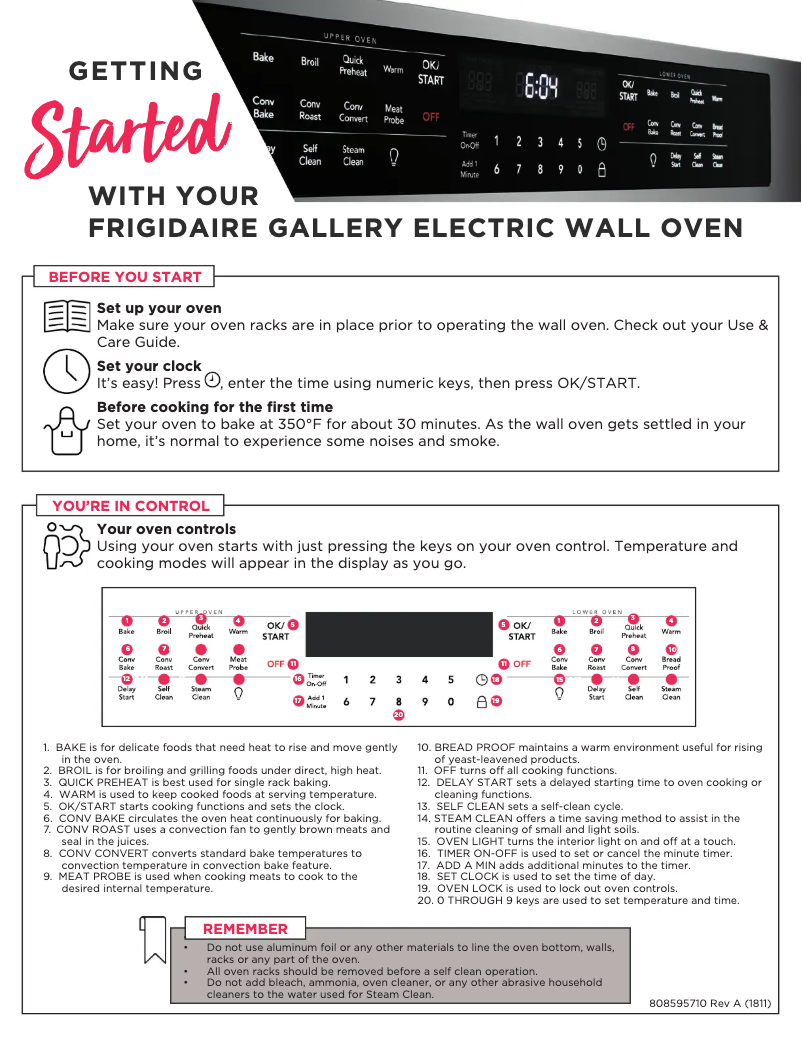 Image de la première page du manuel de l'appareil FGET3066UD