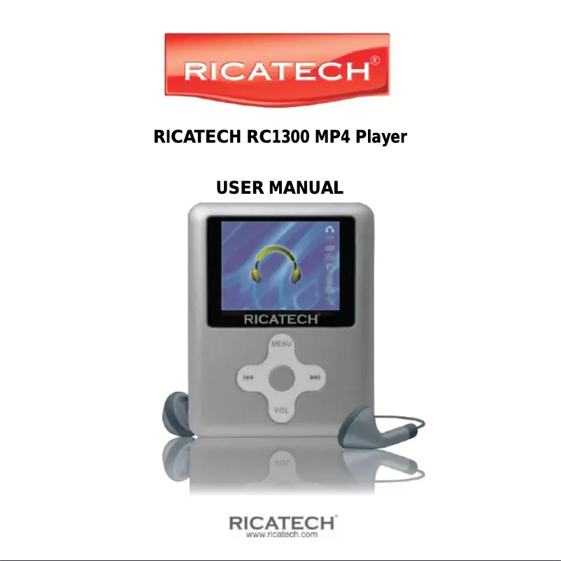 Image de la première page du manuel de l'appareil RC-1300