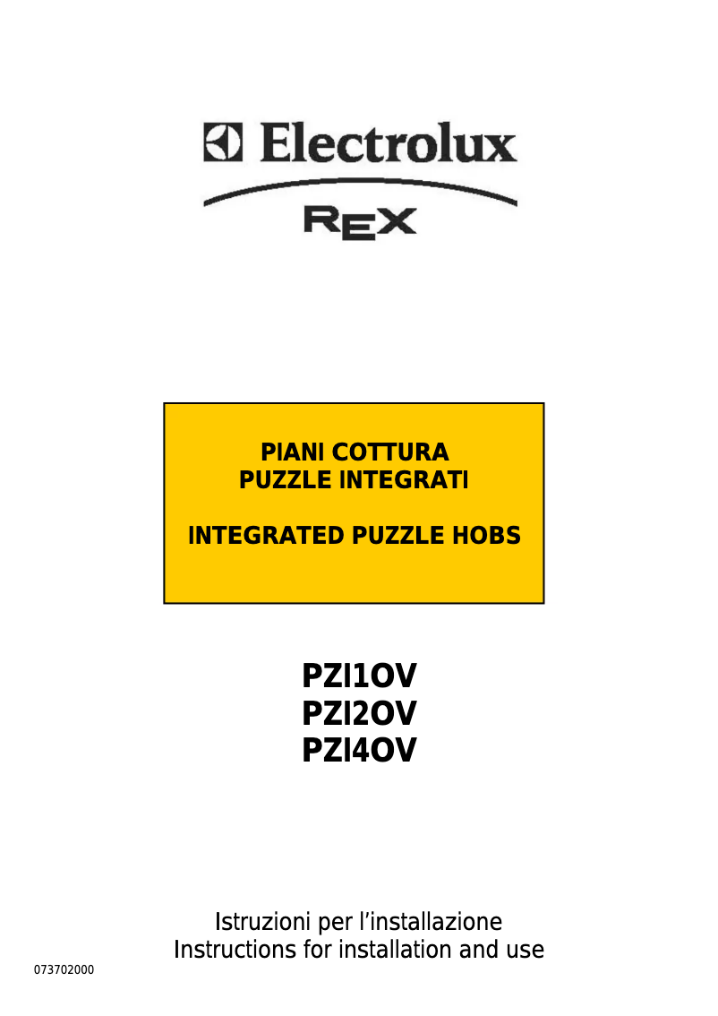 Image de la première page du manuel de l'appareil PZI1OV