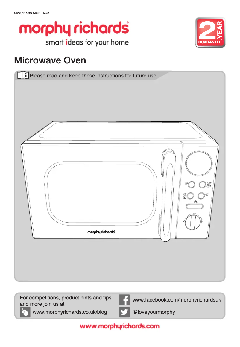 Page 1 de la notice Manuel utilisateur Morphy Richards 511503