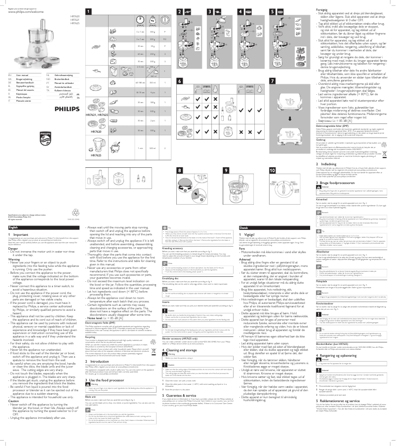 Image de la première page du manuel de l'appareil Daily Collection HR7625