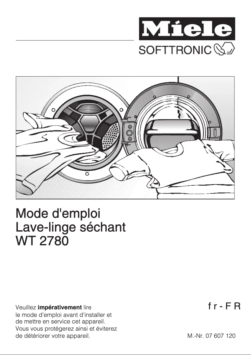 Page n°1 - Manuel utilisateur Miele WT2780S