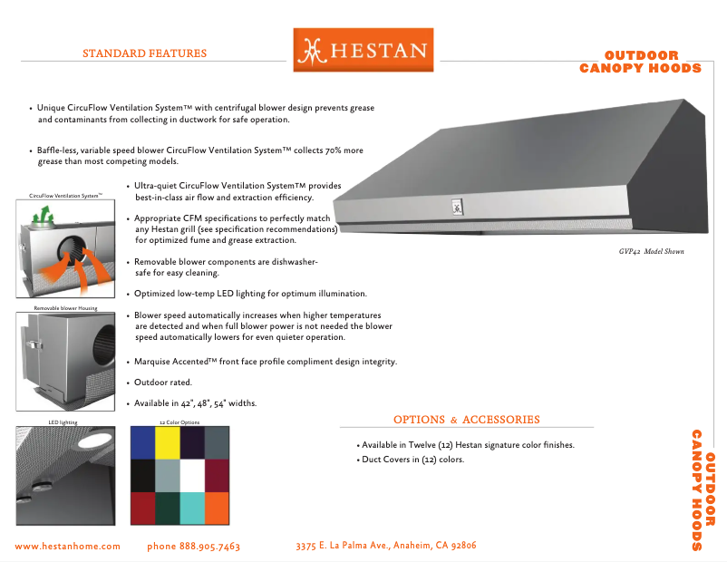 Page n°1 - Fiche technique Hestan GVP48