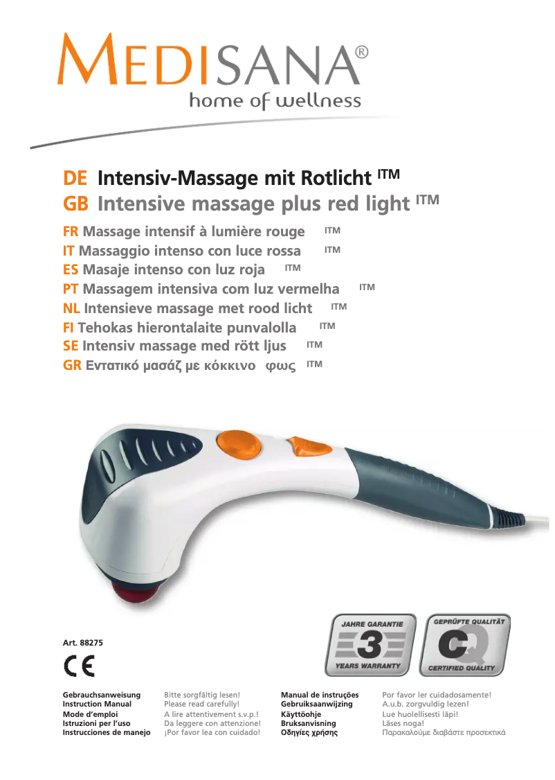 Page 1 de la notice Manuel utilisateur Medisana ITM