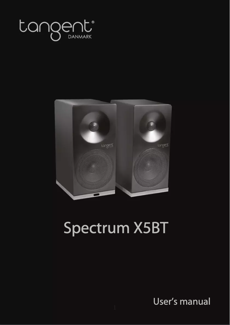 Page 1 de la notice Manuel utilisateur Tangent Spectrum BT X5
