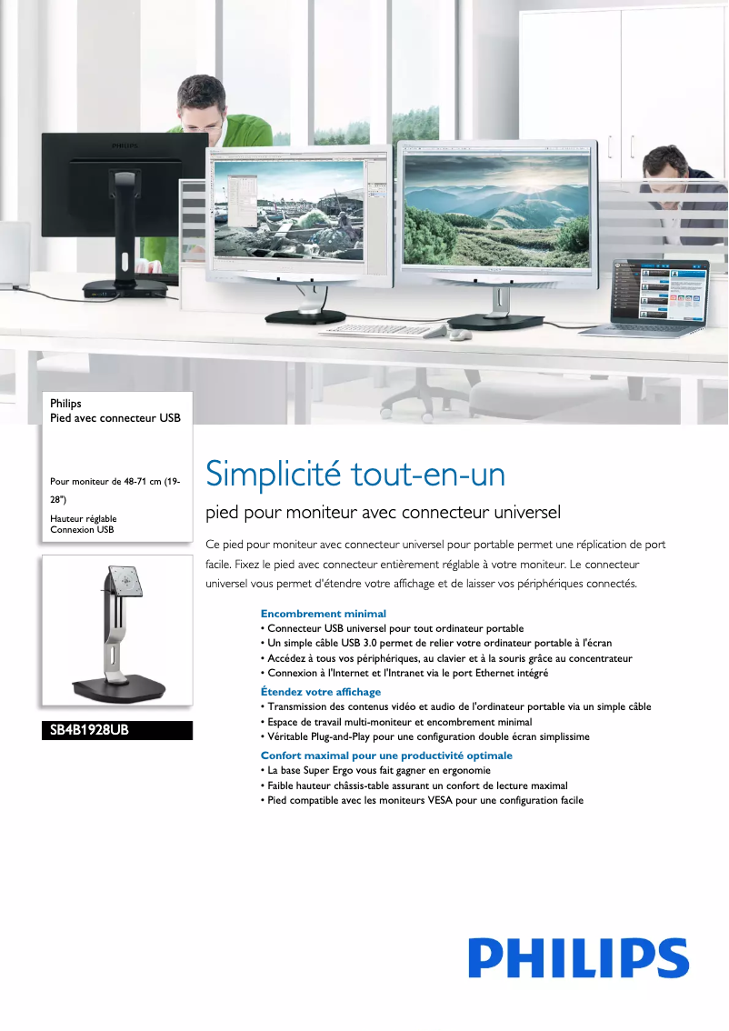 Page n°1 - Fiche technique Philips SB4B1928UB