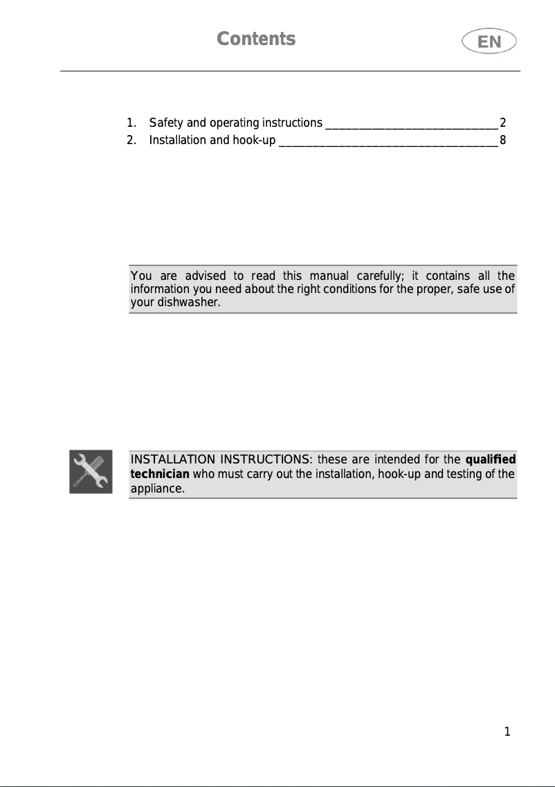Page 1 de la notice Manuel utilisateur Smeg LVS433XIN