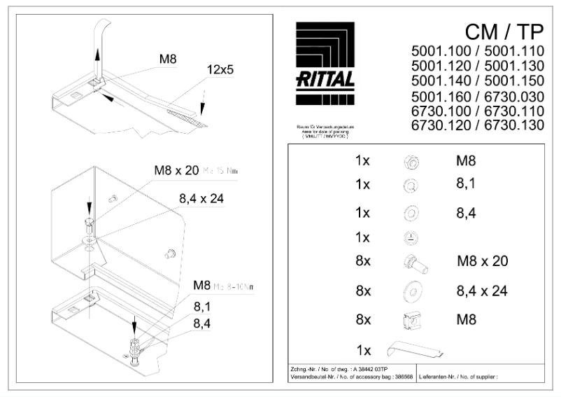 Page 1 de la notice Manuel utilisateur Rittal 6730.110