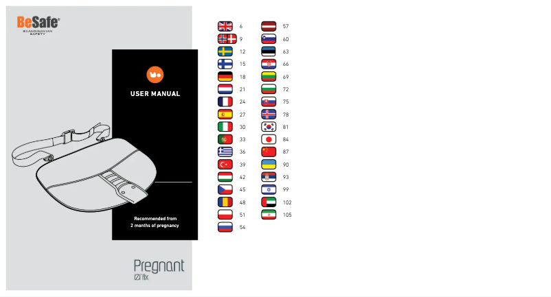 Page 1 de la notice Manuel utilisateur BeSafe Pregnant iZi FIX