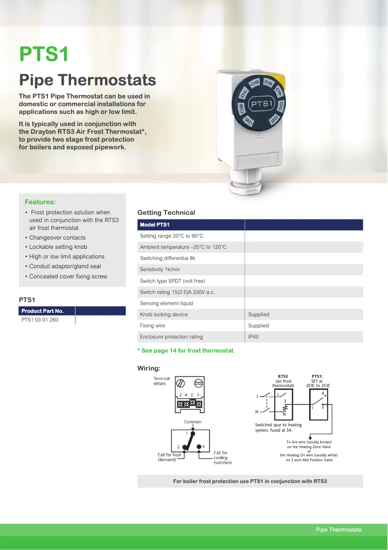 Image de la première page du manuel de l'appareil PTS1
