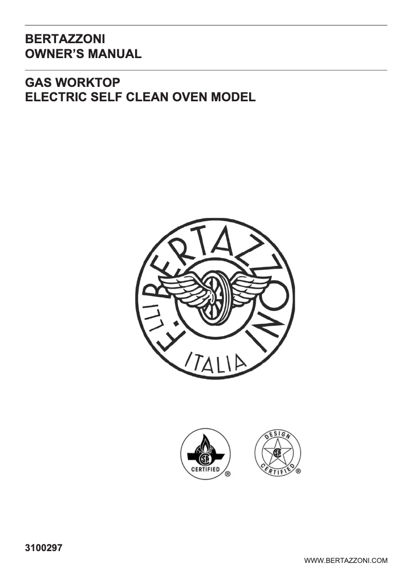 Page 1 de la notice Manuel utilisateur Bertazzoni PROF486GDFSGIT