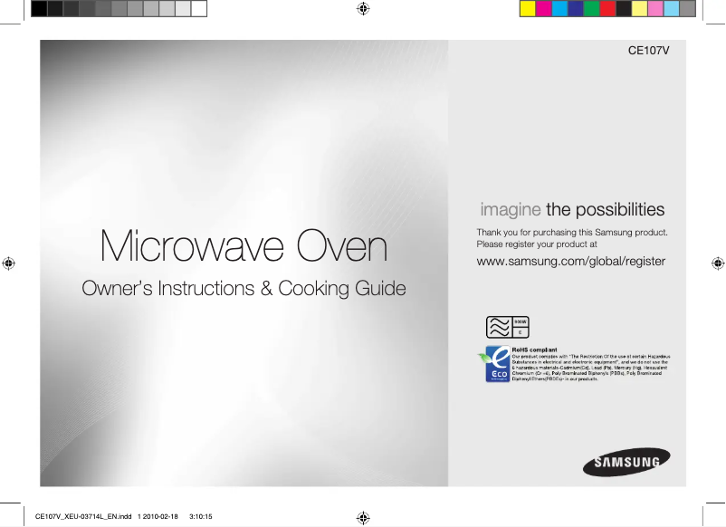 Page 1 de la notice Manuel utilisateur Samsung CE107V-W