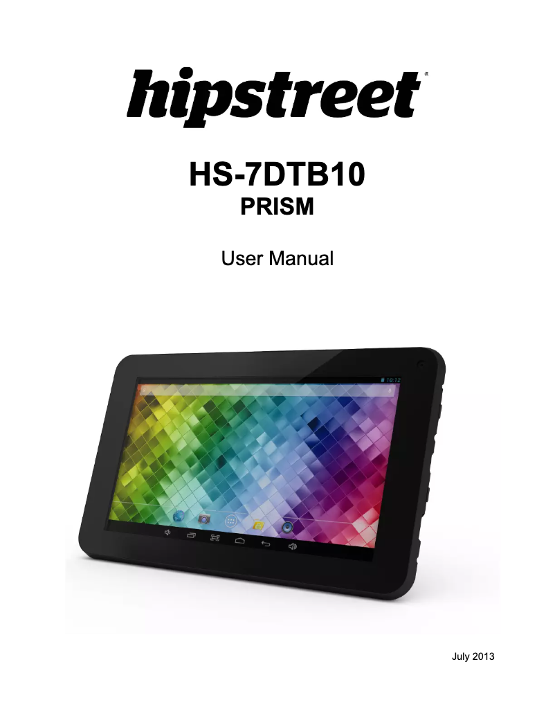 Page n°1 - Manuel utilisateur Hipstreet HS-7DTB10 Prism
