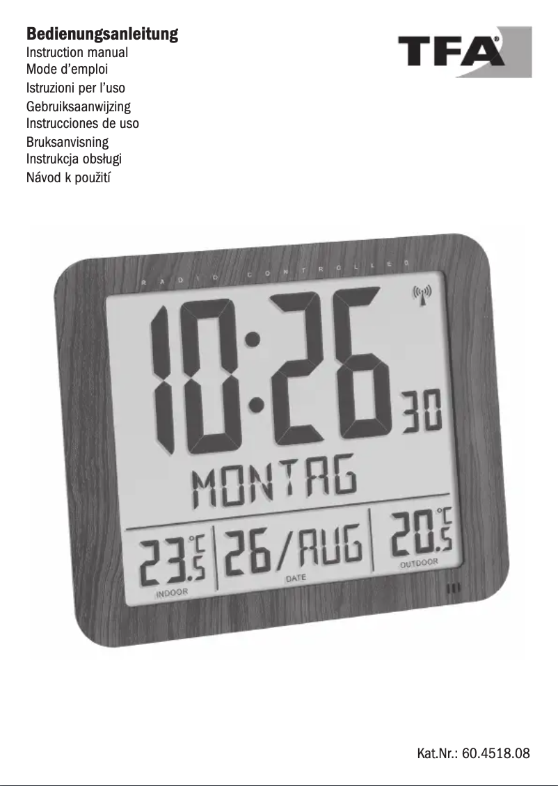 Page 1 de la notice Manuel utilisateur TFA 60.4518.08
