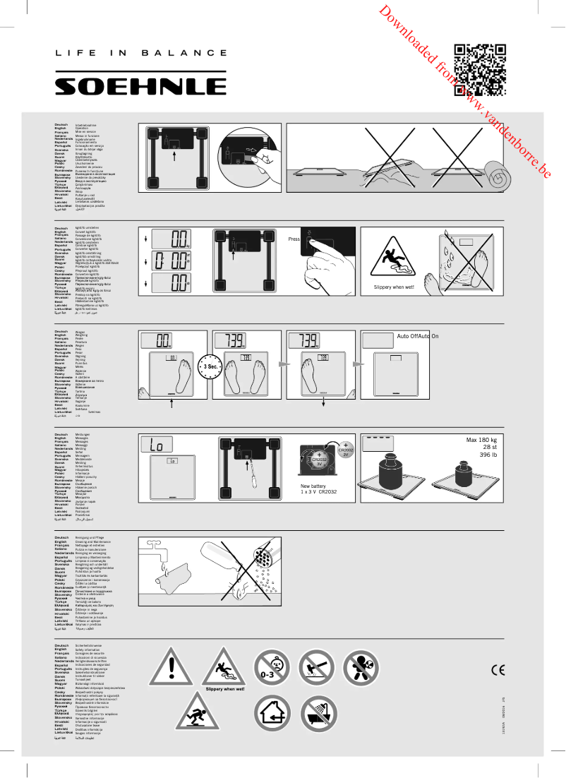 Page 1 de la notice Manuel utilisateur Soehnle Style Sense Compact 100