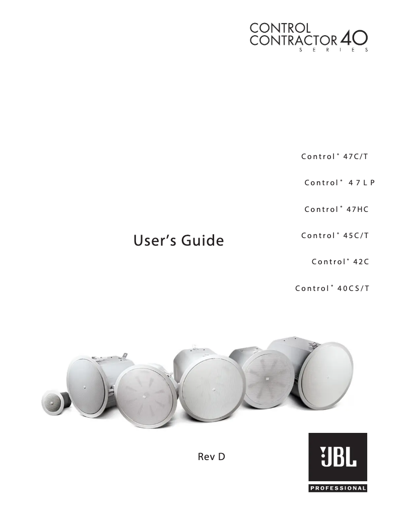 Page n°1 - Mode d'emploi JBL Control 42C