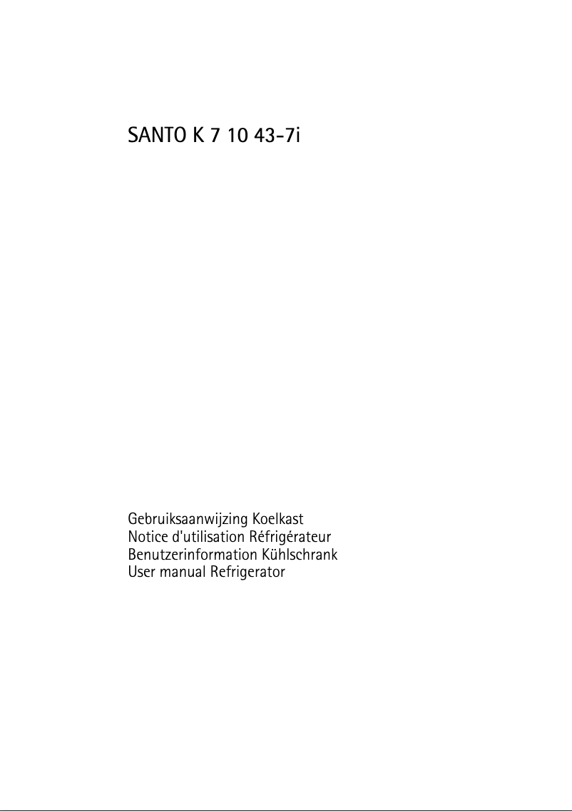 Page 1 de la notice Manuel utilisateur AEG Santo K71043