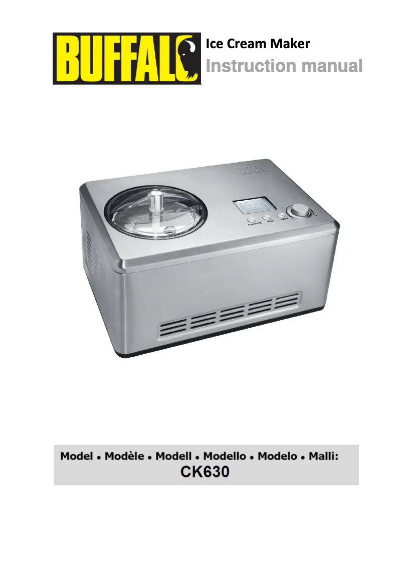 Image de la première page du manuel de l'appareil CK630