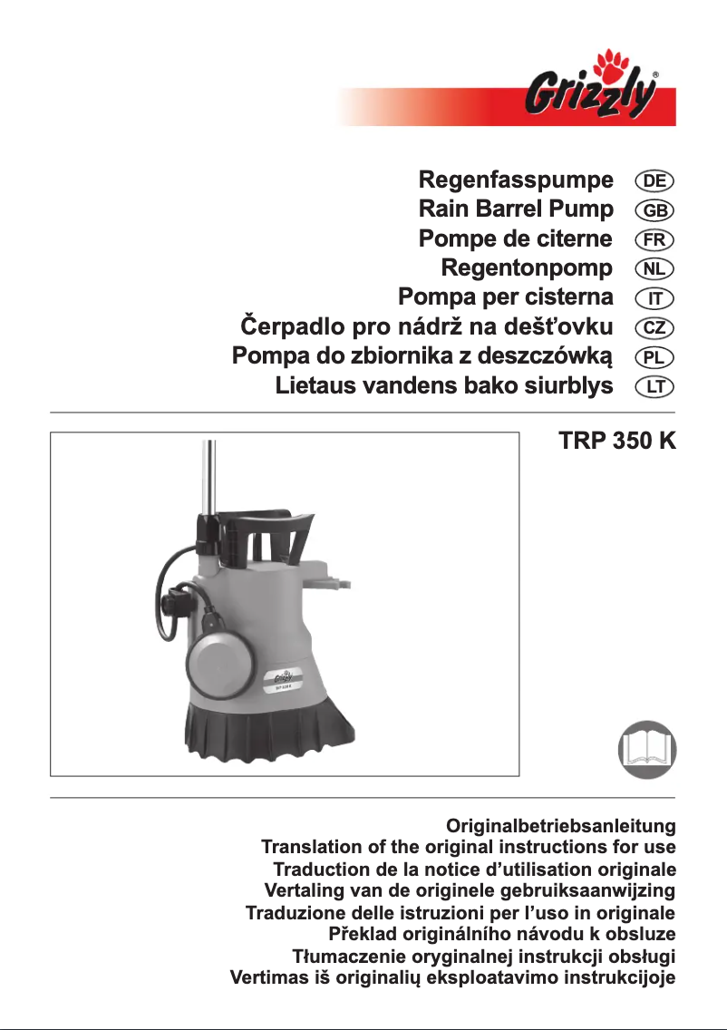 Image de la première page du manuel de l'appareil TRP 350 K