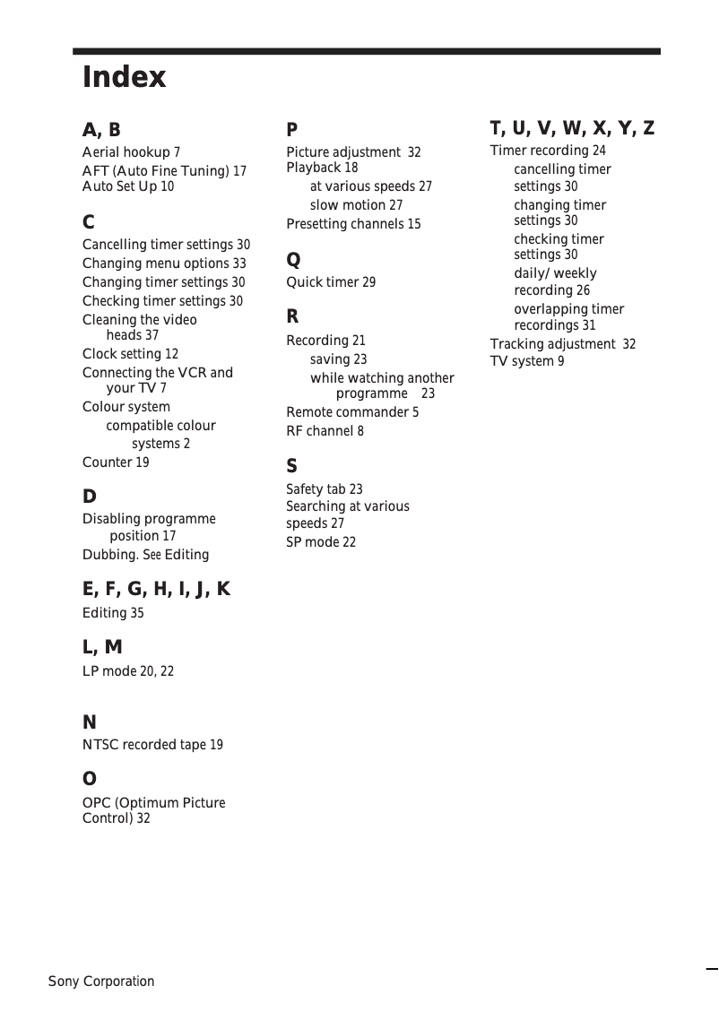 Image de la première page du manuel de l'appareil SLV-E480EE