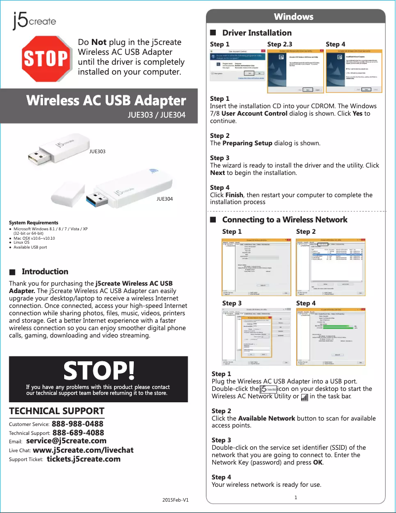 Page n°1 - Manuel utilisateur j5 create JUE303