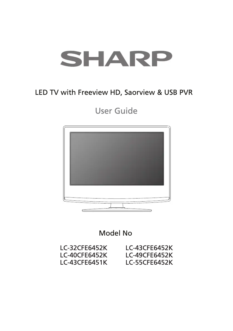 Page n°1 - Manuel utilisateur Sharp LC-43CFE6451K