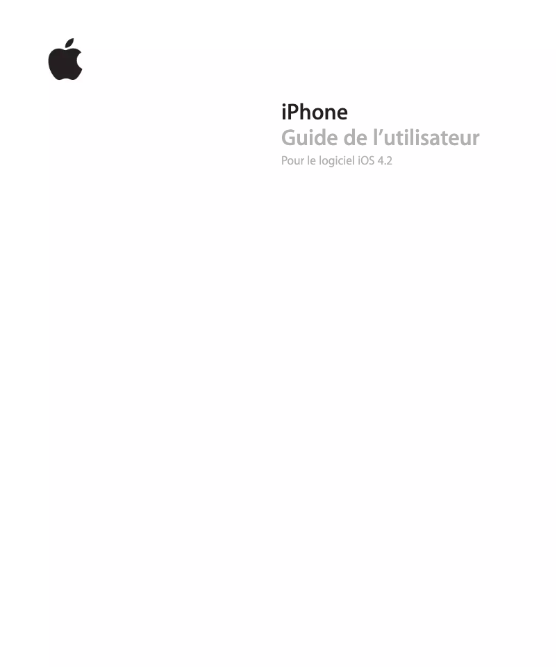 Page 1 de la notice Manuel utilisateur Apple iPhone 4