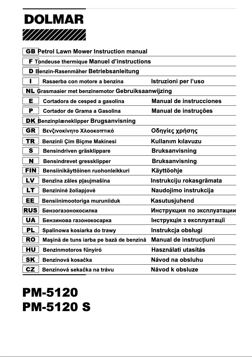Page 1 de la notice Manuel utilisateur Dolmar PM-5120 S