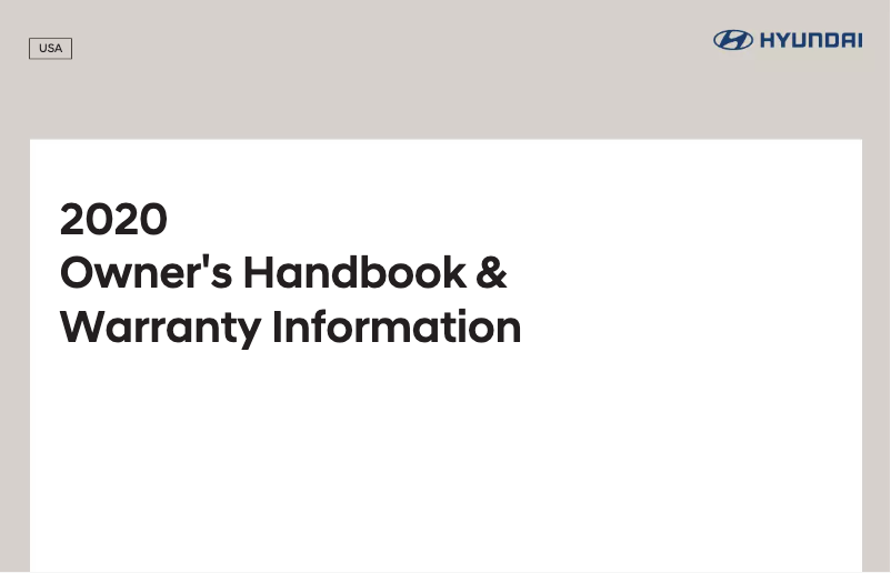 Página 1 del manual Manual de usuario Hyundai Veloster (2020)