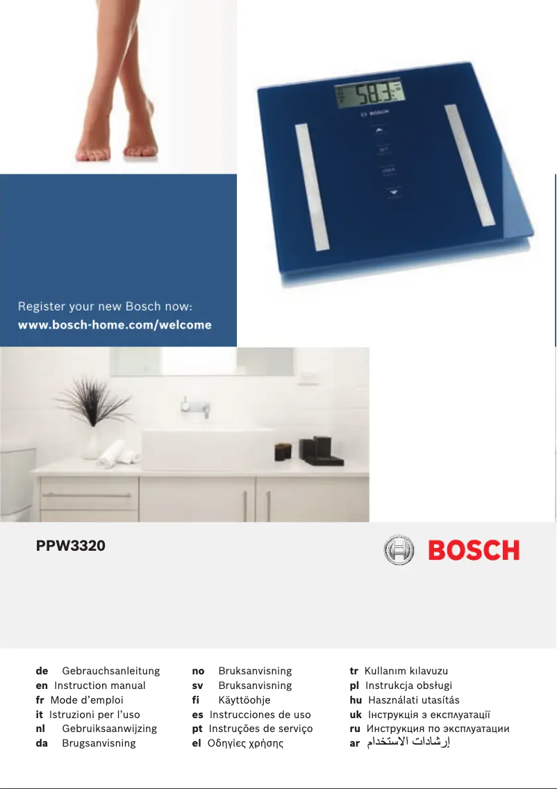 Page 1 de la notice Manuel utilisateur Bosch AxxenceSlimLine Analysis PPW3320