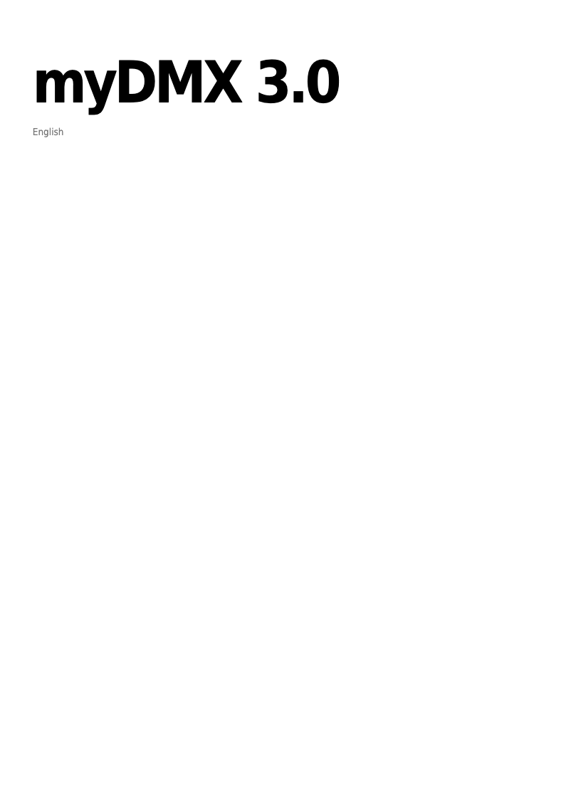 Page 1 de la notice Manuel utilisateur Adj myDMX RM