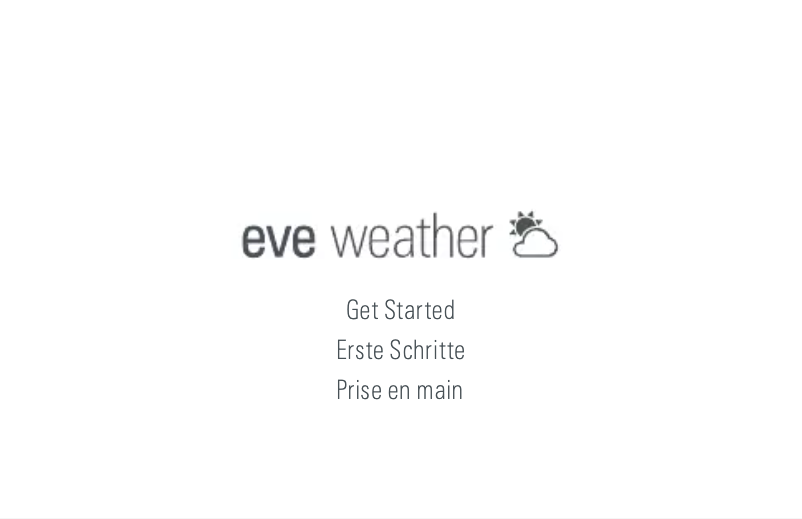 Page 1 de la notice Manuel utilisateur EVE Weather