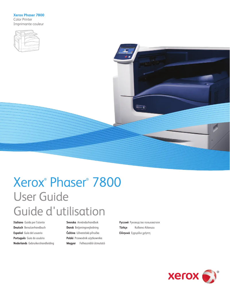 Page 1 de la notice Manuel utilisateur Xerox Phaser 7800GX