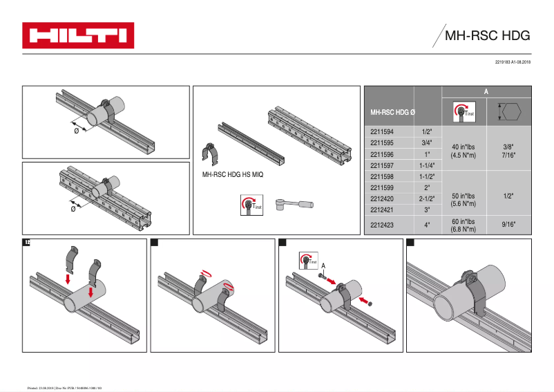 Página 1 del manual Manual de usuario Hilti MH-RSC