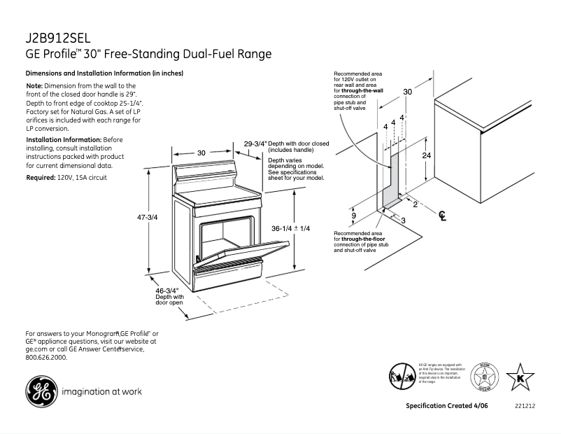Imagen de la primera página del manual del dispositivo J2B912SELSS