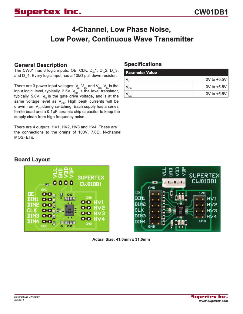 Page 1 de la notice Manuel utilisateur Microchip CW01DB1