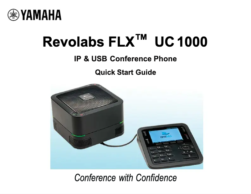 Page 1 de la notice Manuel utilisateur Yamaha Revolabs FLX UC 1000