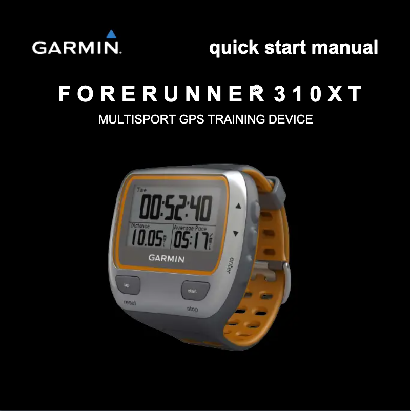 Page n°1 - Guide de démarrage rapide Garmin Forerunner 310XT