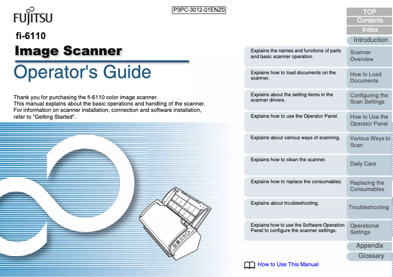 Image de la première page du manuel de l'appareil FI-6110