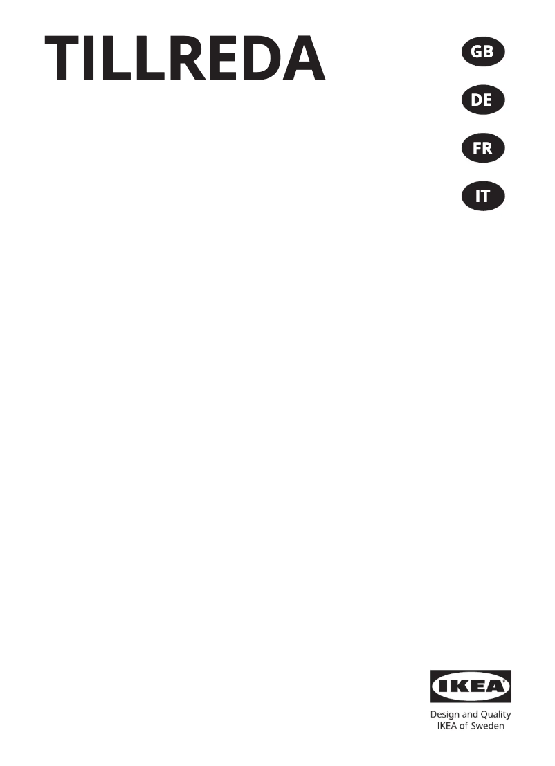 Page 1 de la notice Manuel utilisateur Ikea TILLREDA 304.931.09