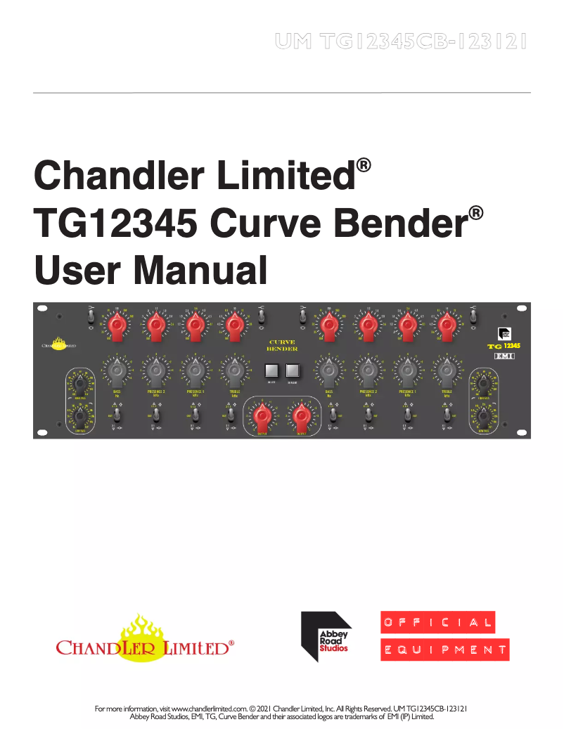 Image de la première page du manuel de l'appareil Curve Bender