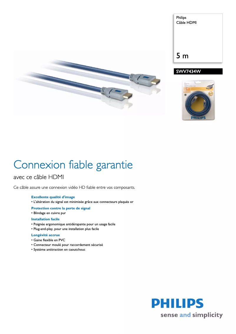 Image de la première page du manuel de l'appareil SWV7434W