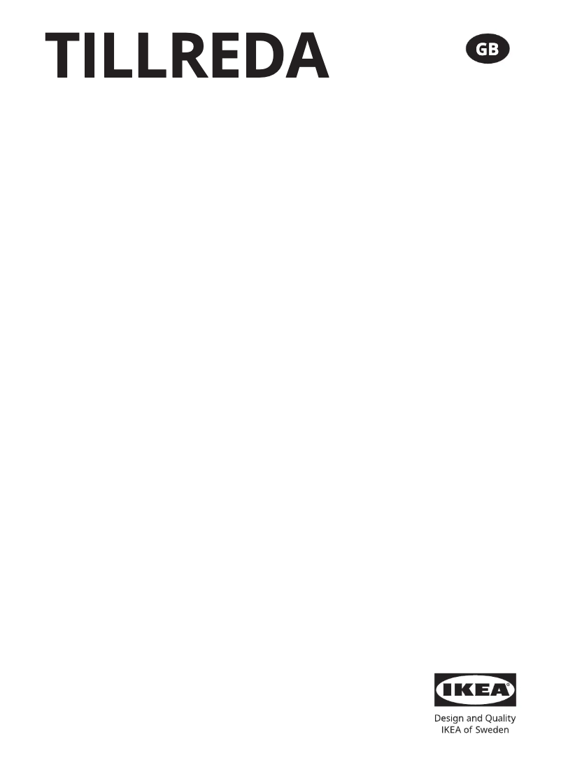 Page 1 de la notice Manuel utilisateur Ikea TILLREDA 804.933.62