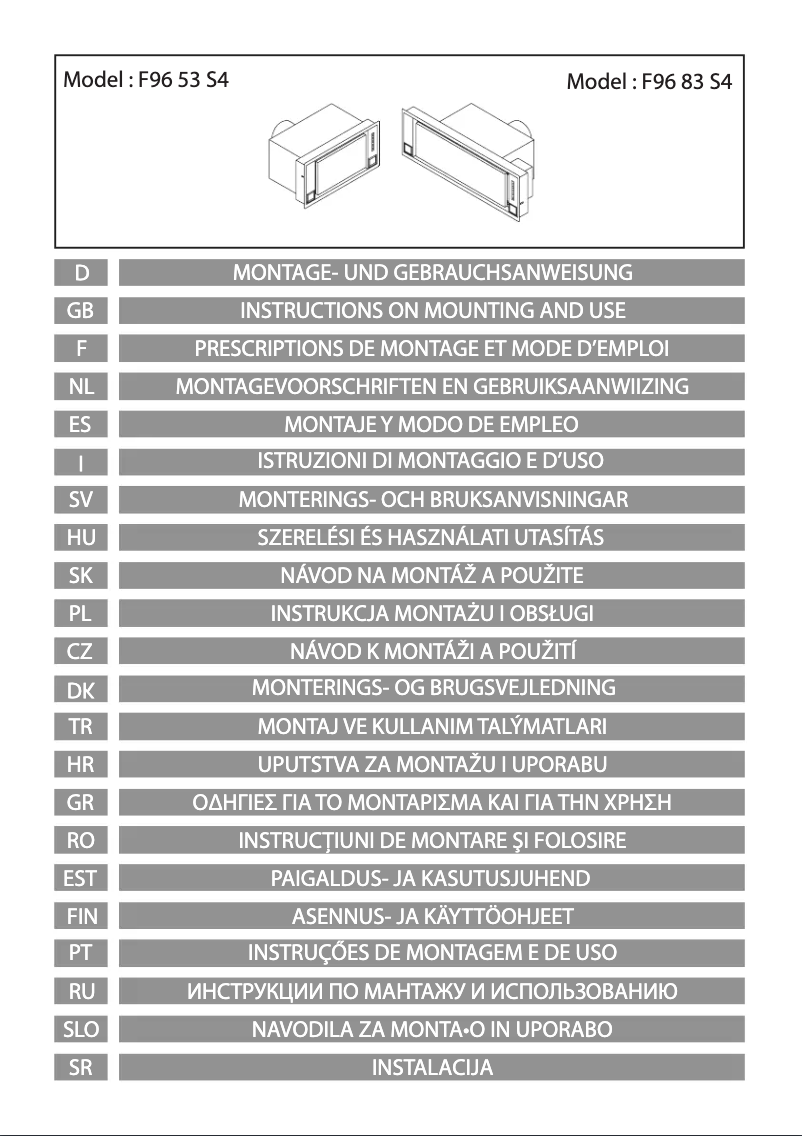 Page 1 de la notice Manuel utilisateur Airforce F96 53 S4