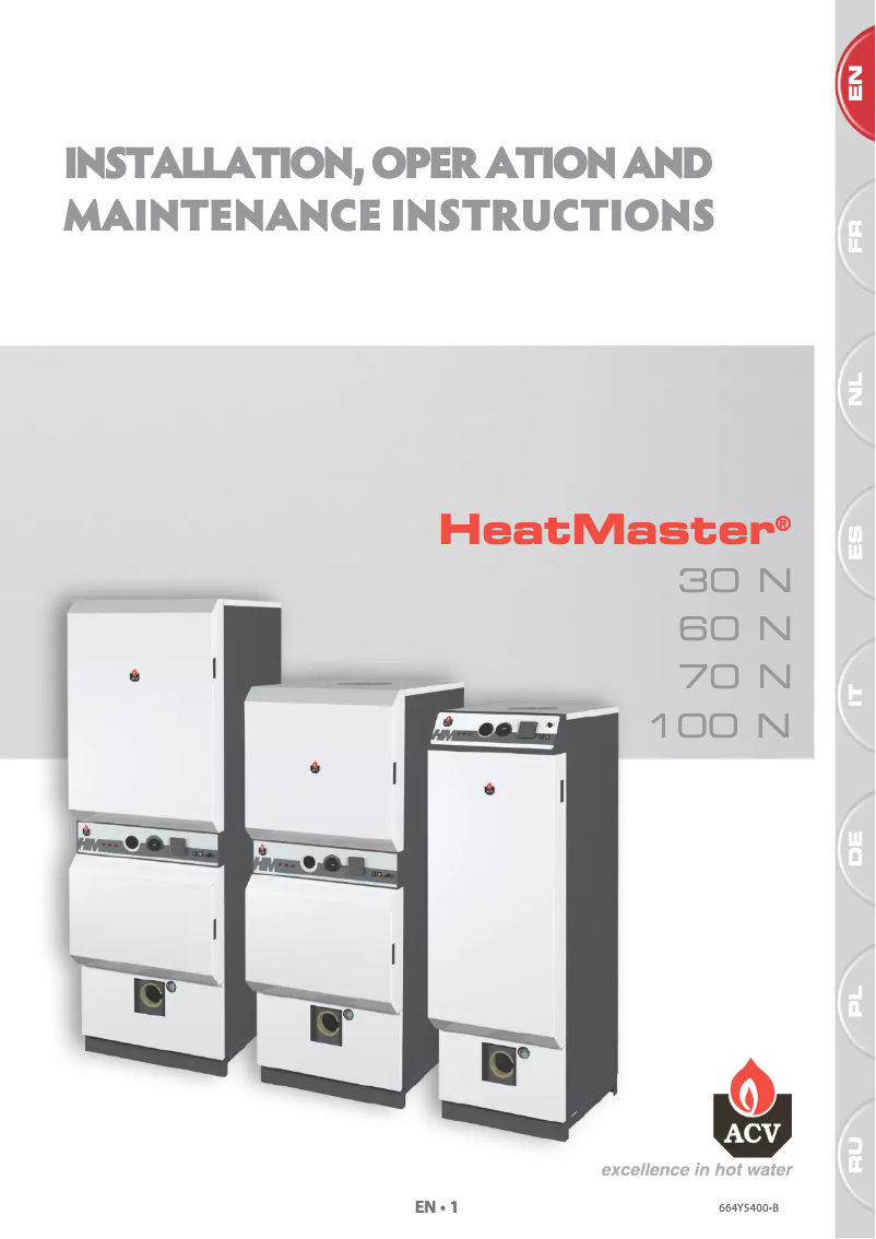 Página 1 del manual Manual de usuario ACV HeatMaster 100 N