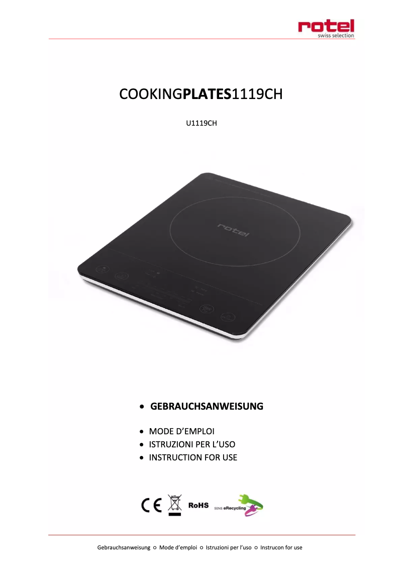Page 1 de la notice Manuel utilisateur Rotel U1119CH