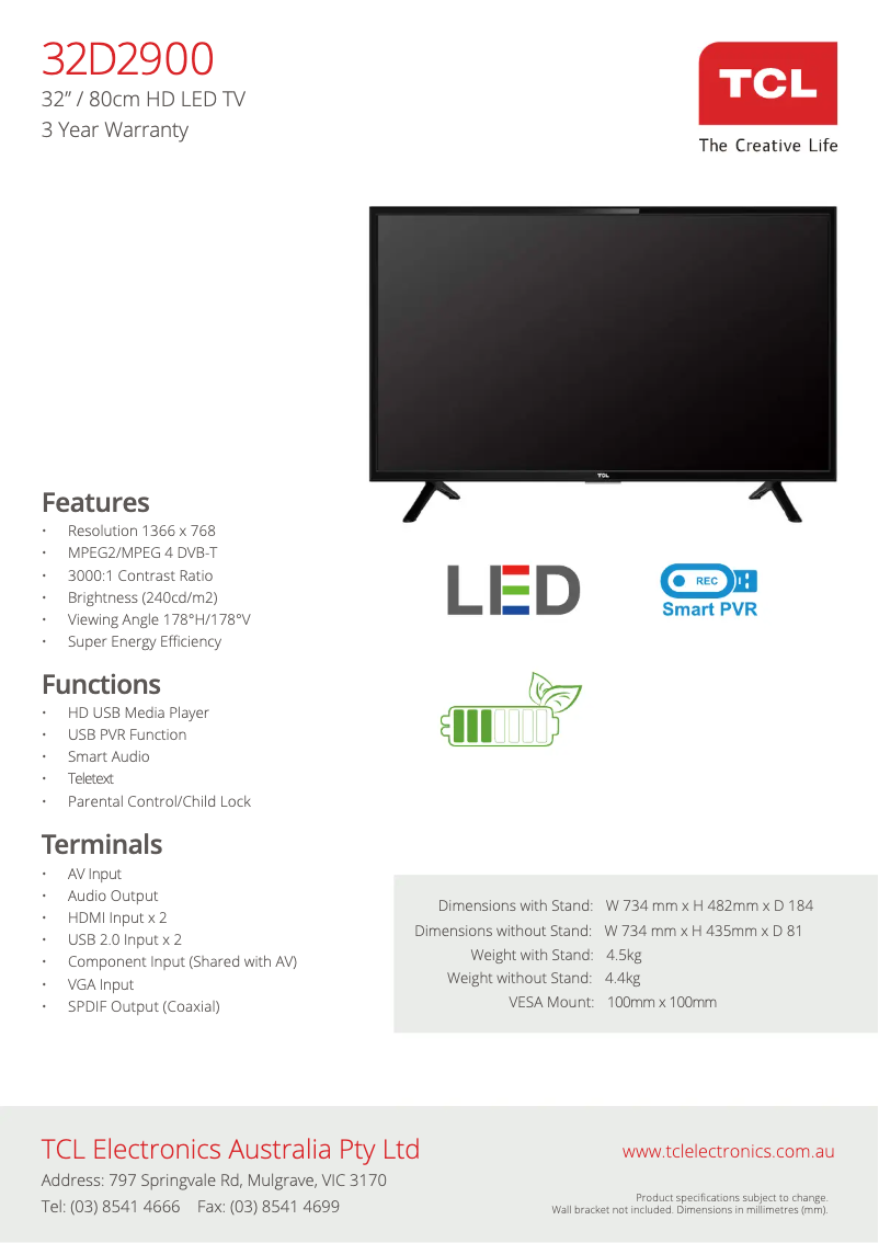 Image de la première page du manuel de l'appareil 32D2900